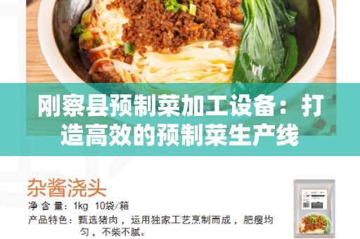刚察县预制菜加工设备：打造高效的预制菜生产线