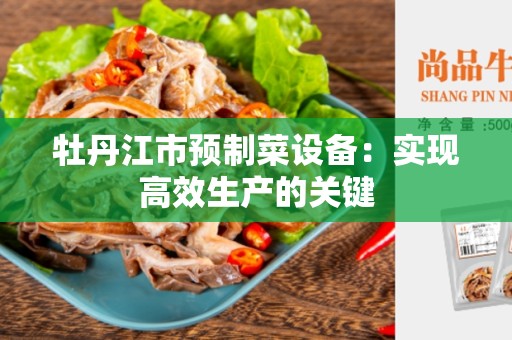 牡丹江市预制菜设备：实现高效生产的关键