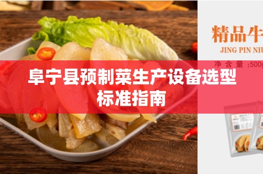 阜宁县预制菜生产设备选型标准指南