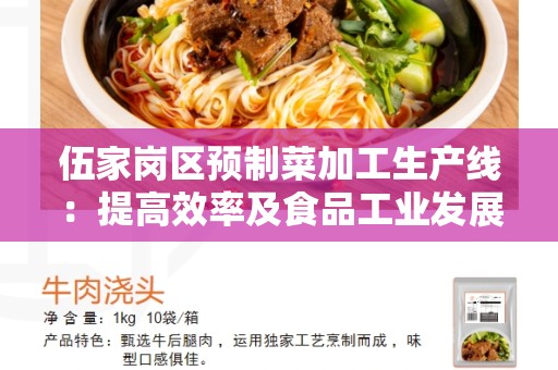伍家岗区预制菜加工生产线：提高效率及食品工业发展