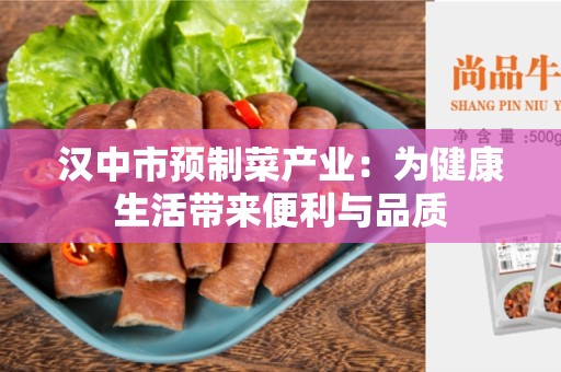 汉中市预制菜产业：为健康生活带来便利与品质
