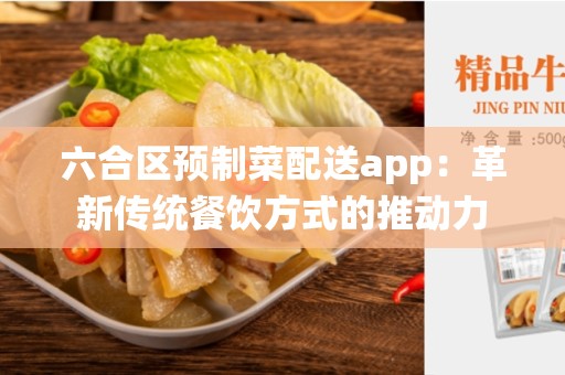 六合区预制菜配送app：革新传统餐饮方式的推动力