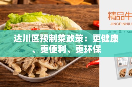 达川区预制菜政策：更健康、更便利、更环保