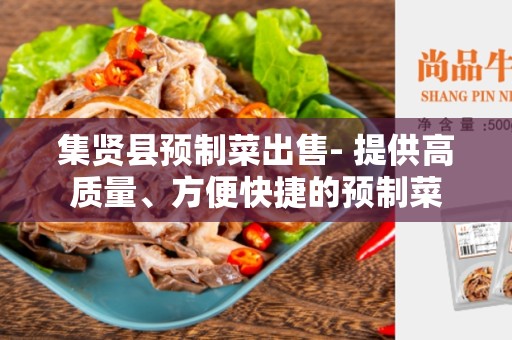 集贤县预制菜出售- 提供高质量、方便快捷的预制菜