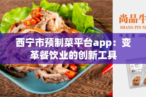 西宁市预制菜平台app：变革餐饮业的创新工具
