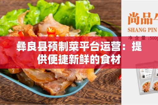 彝良县预制菜平台运营：提供便捷新鲜的食材