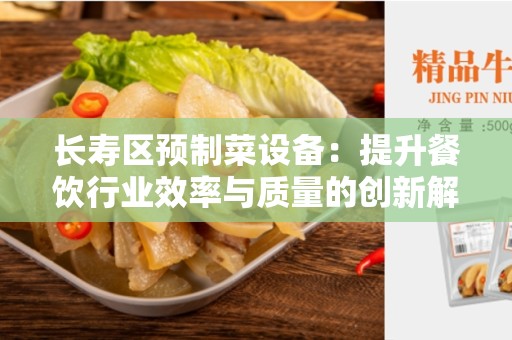 长寿区预制菜设备：提升餐饮行业效率与质量的创新解决方案
