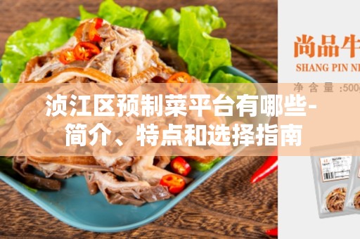 浈江区预制菜平台有哪些- 简介、特点和选择指南