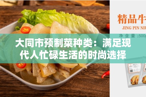 大同市预制菜种类：满足现代人忙碌生活的时尚选择