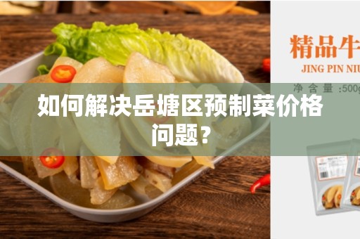 如何解决岳塘区预制菜价格问题？