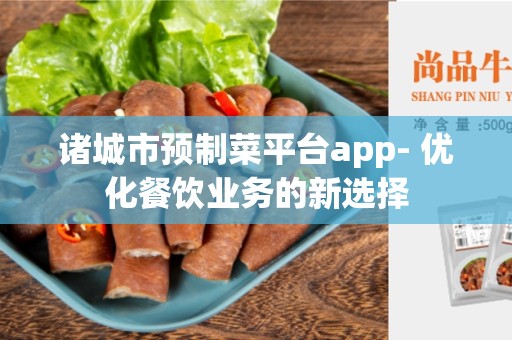 诸城市预制菜平台app- 优化餐饮业务的新选择