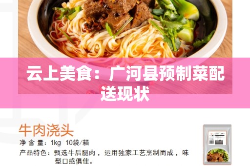 云上美食：广河县预制菜配送现状