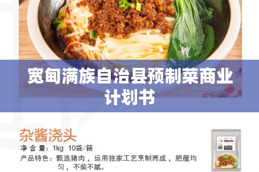 宽甸满族自治县预制菜商业计划书