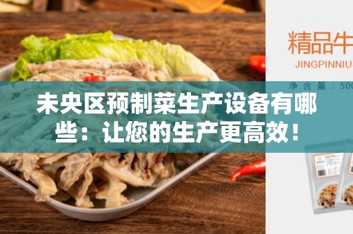 未央区预制菜生产设备有哪些：让您的生产更高效！