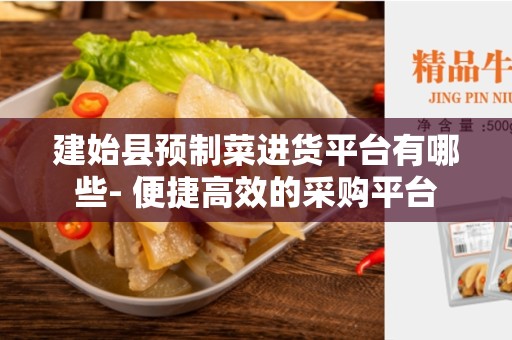 建始县预制菜进货平台有哪些- 便捷高效的采购平台