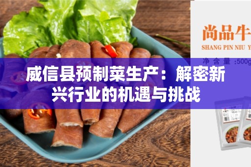 威信县预制菜生产：解密新兴行业的机遇与挑战