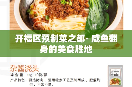 开福区预制菜之都- 咸鱼翻身的美食胜地