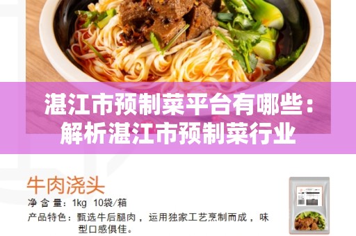 湛江市预制菜平台有哪些：解析湛江市预制菜行业