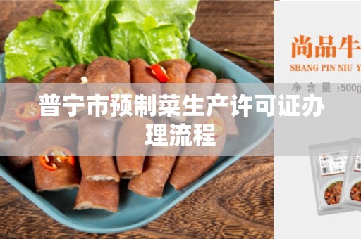 普宁市预制菜生产许可证办理流程