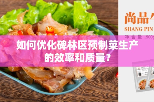 如何优化碑林区预制菜生产的效率和质量？