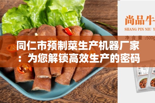 同仁市预制菜生产机器厂家：为您解锁高效生产的密码