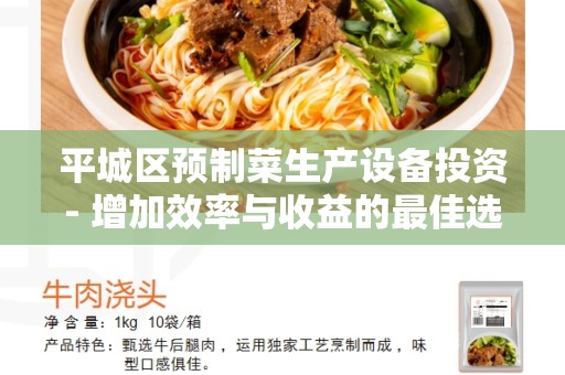 平城区预制菜生产设备投资- 增加效率与收益的最佳选择