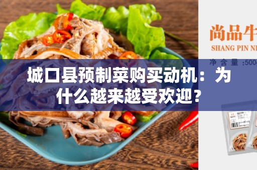 城口县预制菜购买动机：为什么越来越受欢迎？