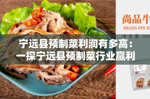 宁远县预制菜利润有多高：一探宁远县预制菜行业赢利情况