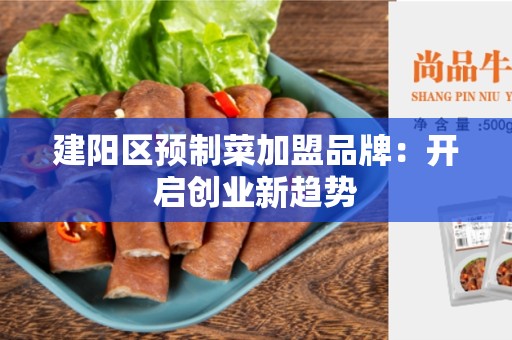 建阳区预制菜加盟品牌：开启创业新趋势