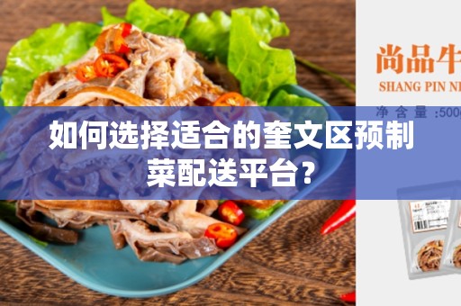如何选择适合的奎文区预制菜配送平台？