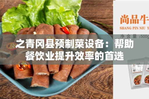 之青冈县预制菜设备：帮助餐饮业提升效率的首选