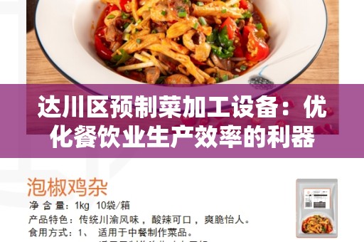 达川区预制菜加工设备：优化餐饮业生产效率的利器
