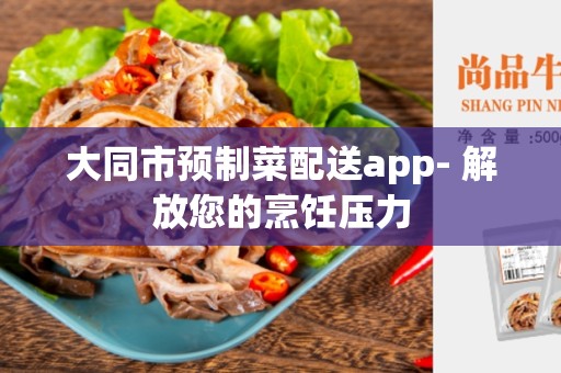大同市预制菜配送app- 解放您的烹饪压力