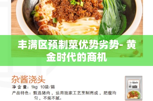 丰满区预制菜优势劣势- 黄金时代的商机