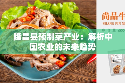 隆昌县预制菜产业：解析中国农业的未来趋势