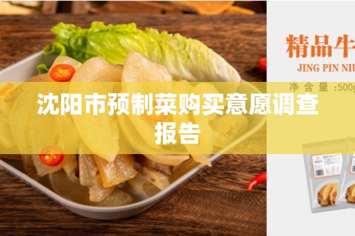 沈阳市预制菜购买意愿调查报告