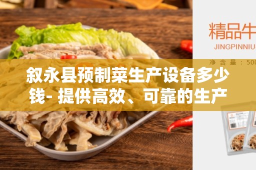 叙永县预制菜生产设备多少钱- 提供高效、可靠的生产设备
