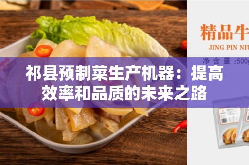 祁县预制菜生产机器：提高效率和品质的未来之路