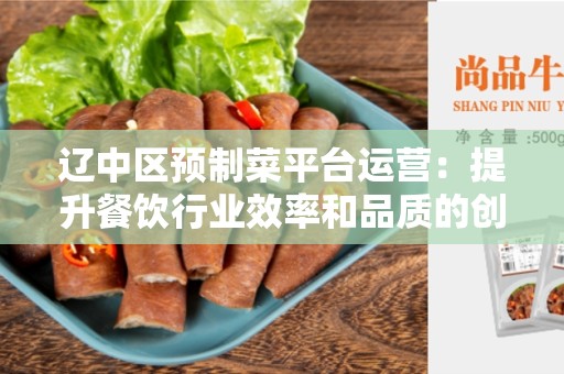 辽中区预制菜平台运营：提升餐饮行业效率和品质的创新模式