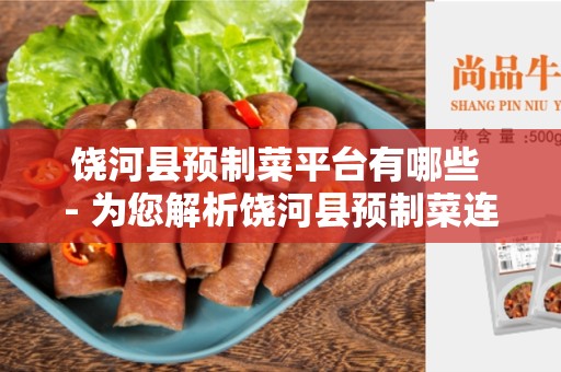 饶河县预制菜平台有哪些 - 为您解析饶河县预制菜连锁平台的各种选择