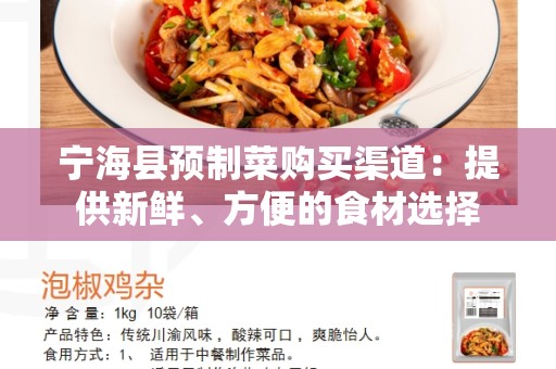 宁海县预制菜购买渠道：提供新鲜、方便的食材选择