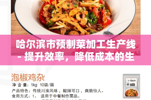哈尔滨市预制菜加工生产线- 提升效率，降低成本的生产力工具