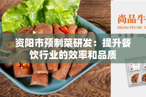 资阳市预制菜研发：提升餐饮行业的效率和品质