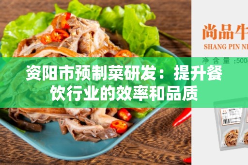 资阳市预制菜研发：提升餐饮行业的效率和品质