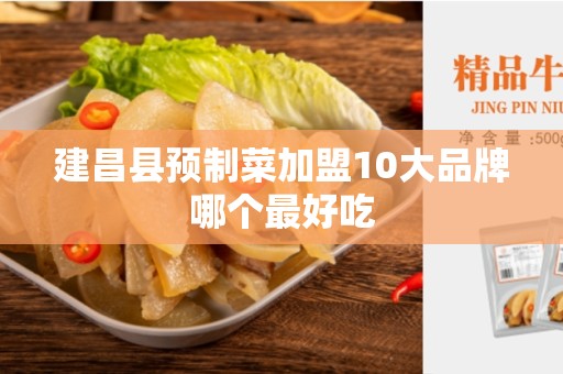 建昌县预制菜加盟10大品牌哪个最好吃