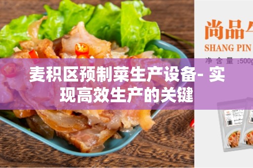 麦积区预制菜生产设备- 实现高效生产的关键