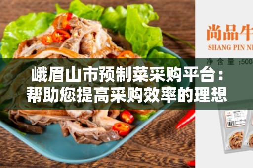 峨眉山市预制菜采购平台：帮助您提高采购效率的理想之选