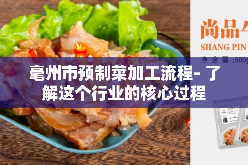 毫州市预制菜加工流程- 了解这个行业的核心过程