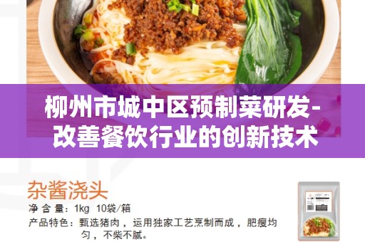 柳州市城中区预制菜研发- 改善餐饮行业的创新技术