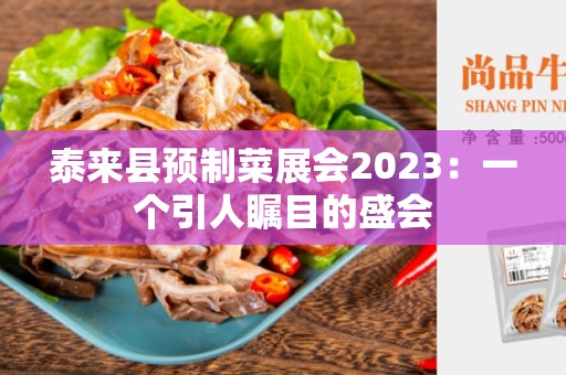 泰来县预制菜展会2023：一个引人瞩目的盛会